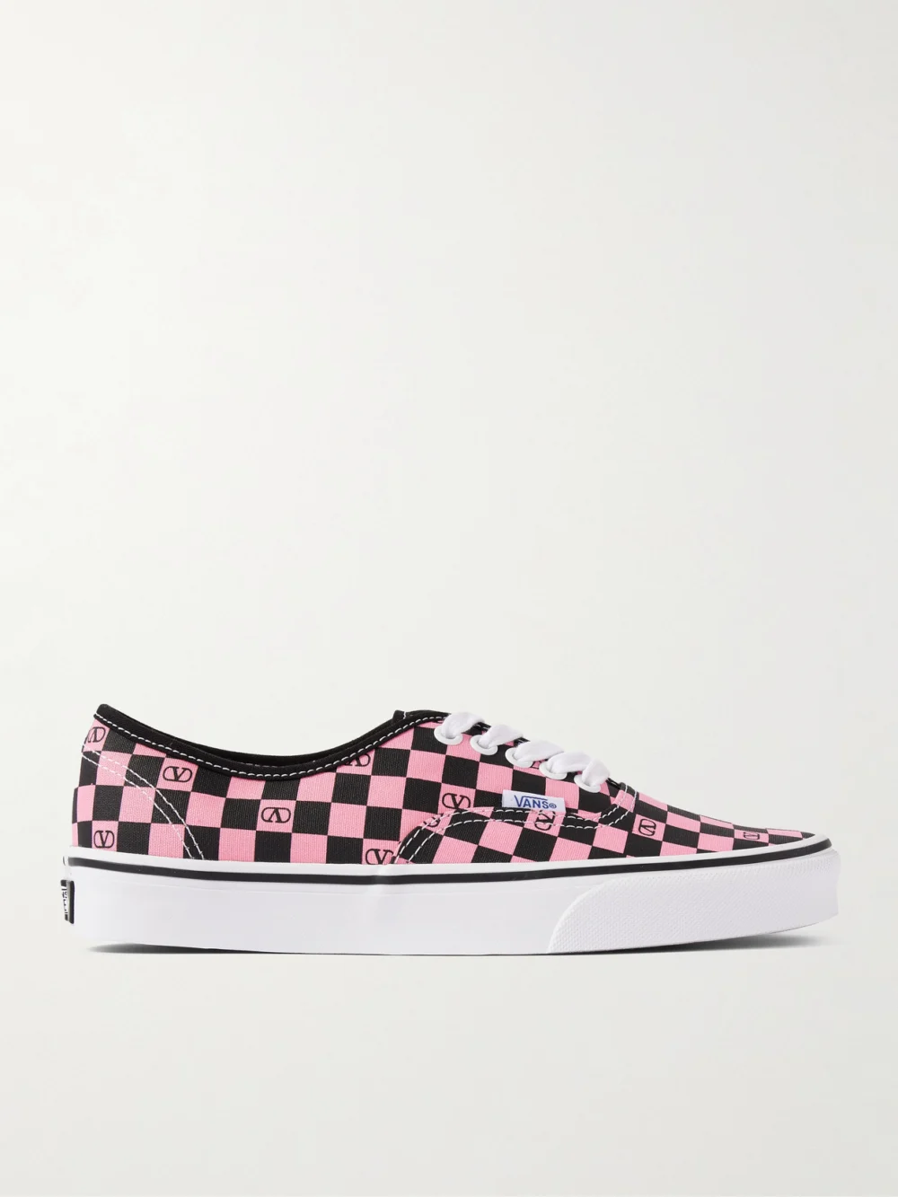 Valentino Garavani + Vans Authentic Checked Canvas Sneakers in bright pink