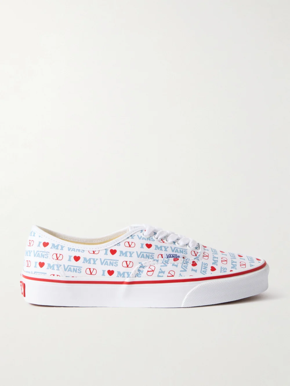 Valentino Garavani + Vans Authentic Printed Canvas Sneakers in baby pink