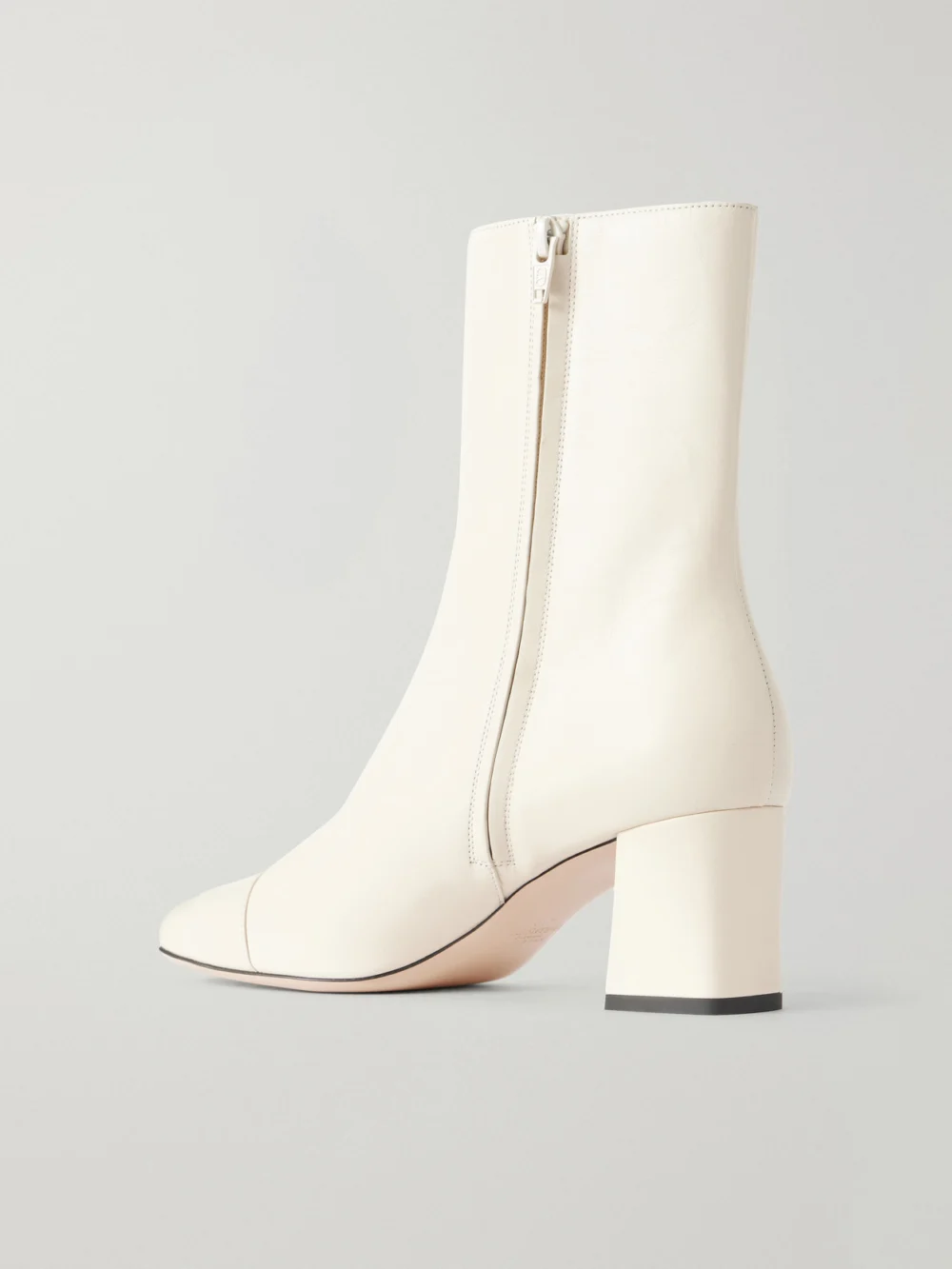Back view of the Valentino Garavani Veeside 60 Vlogo-embellished Leather Ankle Boots