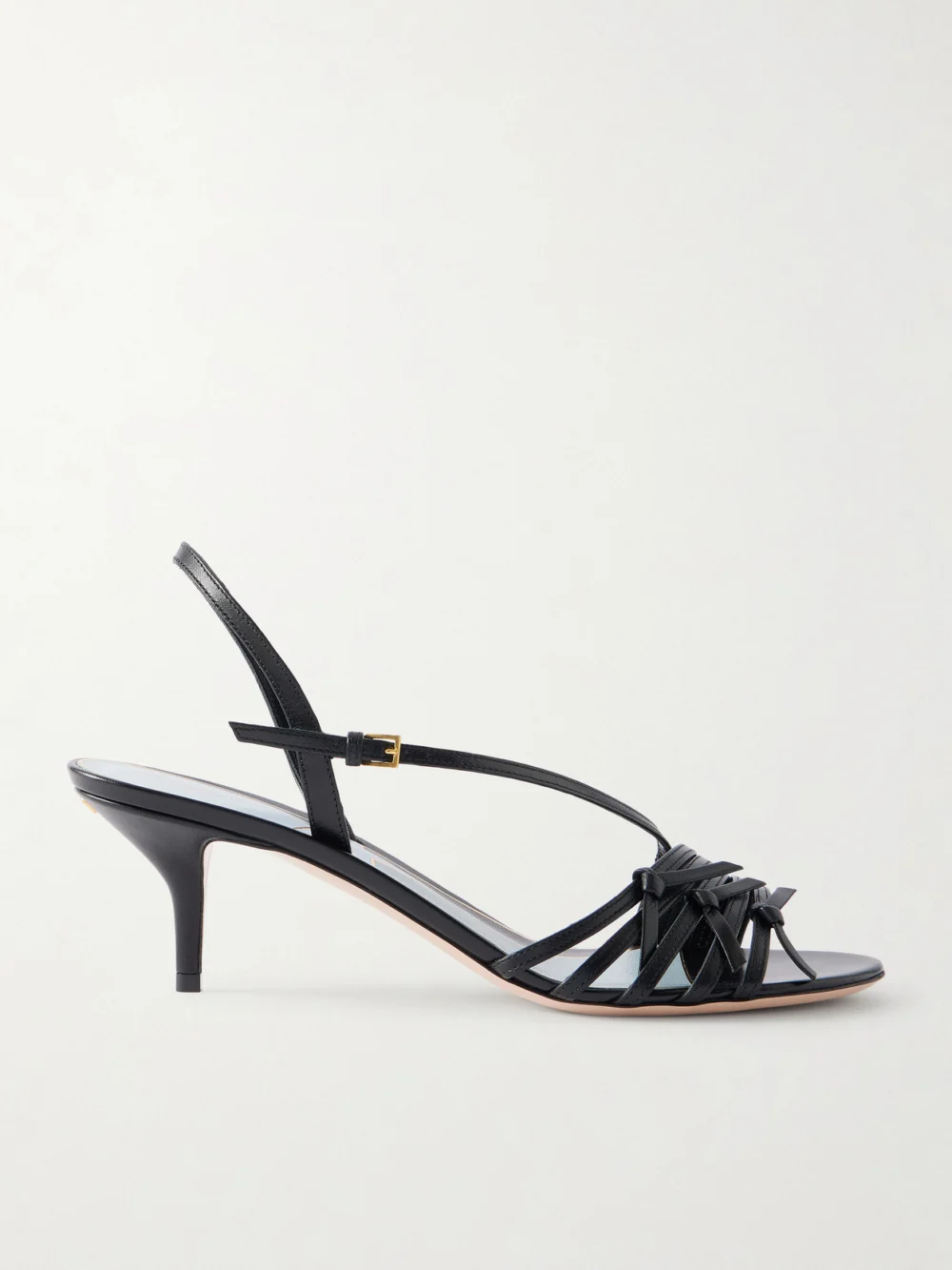 Valentino Garavani Vg Nodine 55 Bow-detailed Leather Slingback Sandals in black