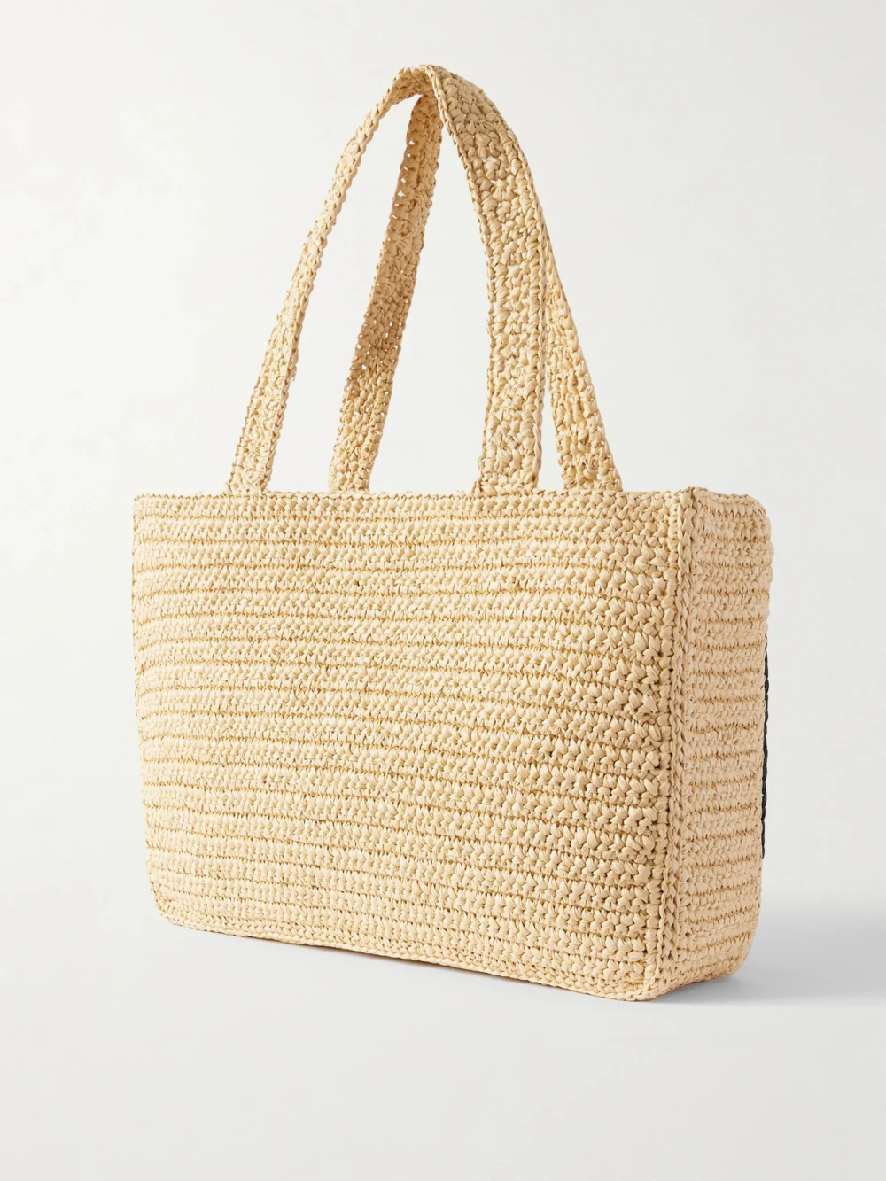 Back view of the Valentino Garavani Viva Superstar Crocheted Raffia Tote
