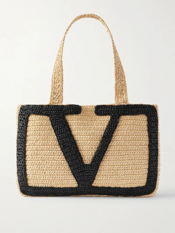 Valentino Garavani Viva Superstar Crocheted Raffia Tote