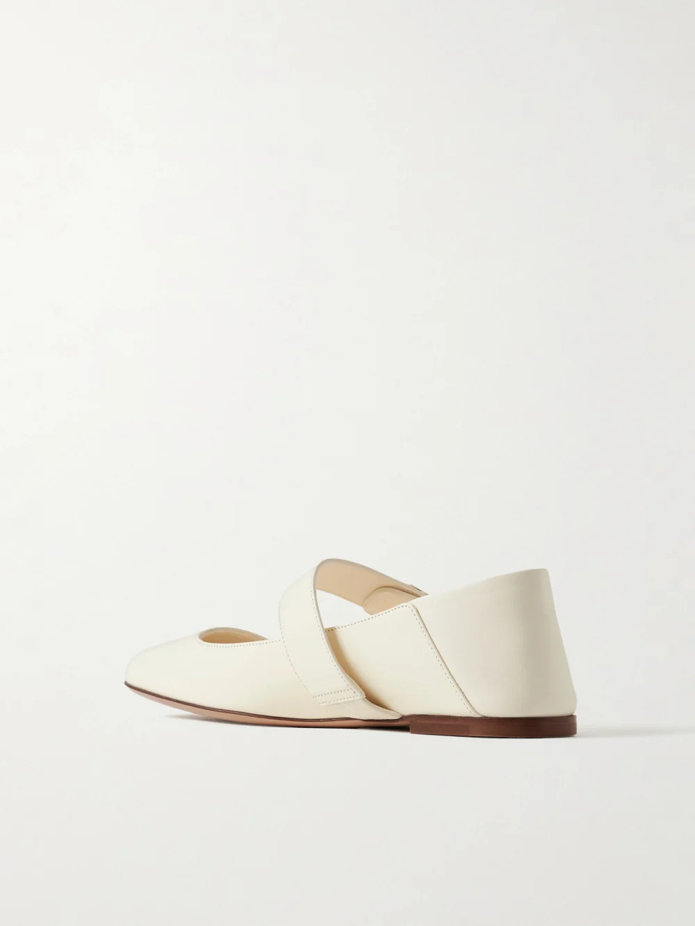 Back view of the Valentino Garavani Vlogo Locker Leather Ballet Flats