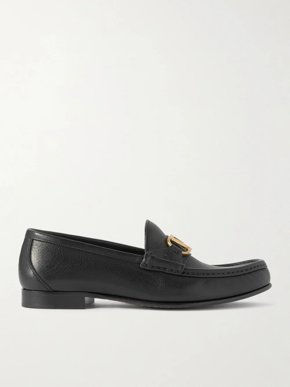 Valentino Garavani Vlogo Signature 20 Leather Loafers in black
