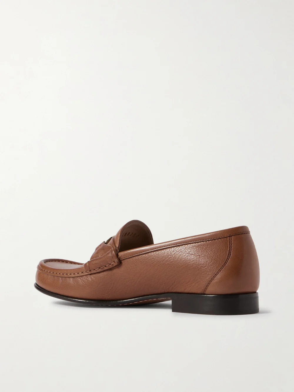 Back view of the Valentino Garavani Vlogo Signature 20 Leather Loafers