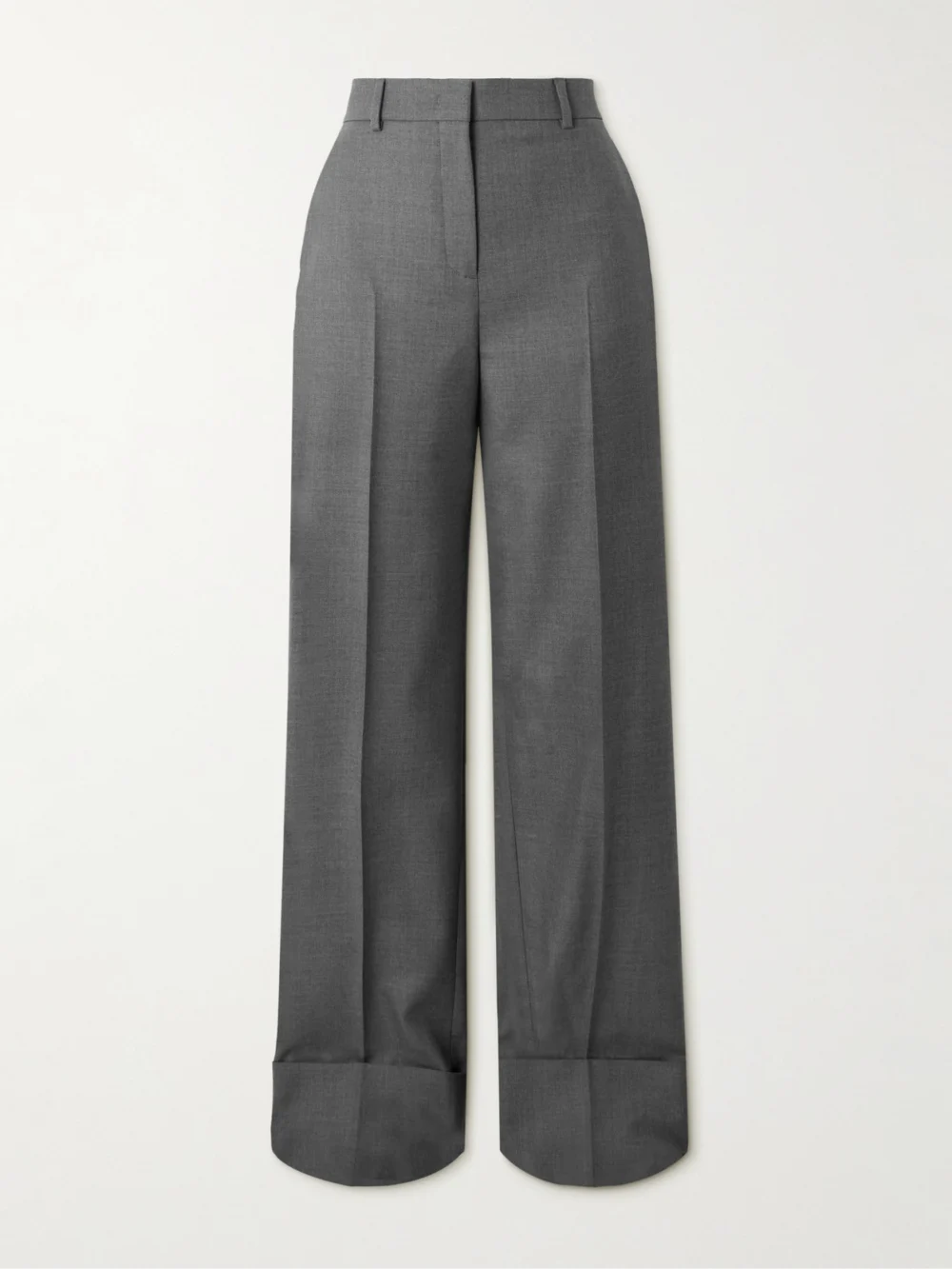 Valentino Garavani Wool-twill Straight-leg Pants in gray