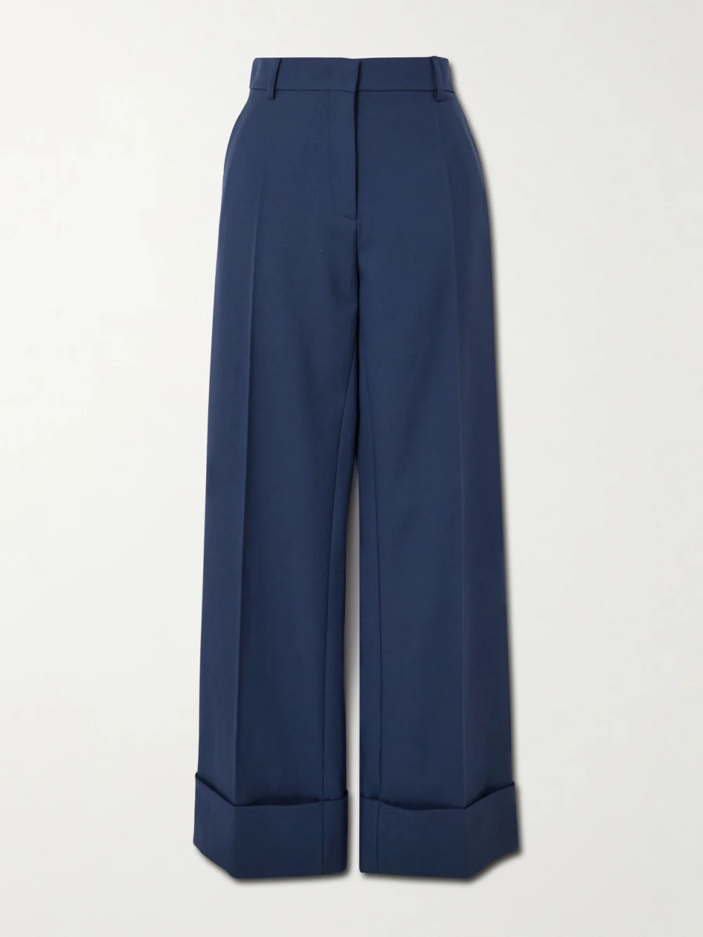 Valentino Garavani Wool-twill Wide-leg Pants in navy