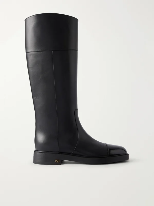 Valentino Garavani Zimmy 35 Leather Knee Boots