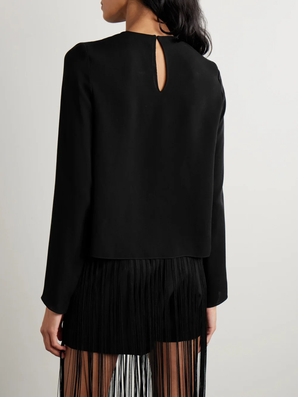 Back view of the Veronica de Piante Alana Silk-georgette Blouse