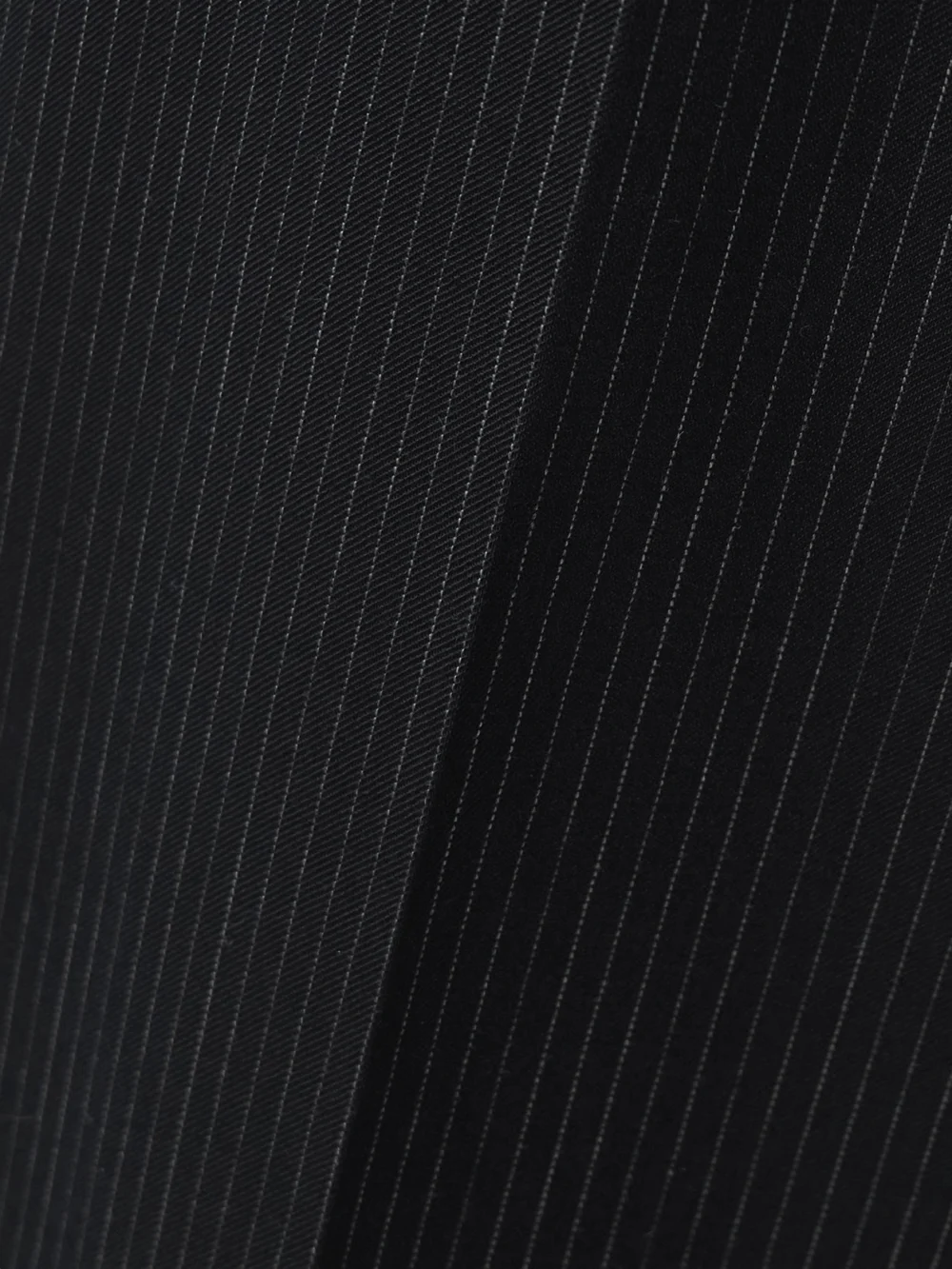 Close-up detail of the Veronica de Piante Anya Pinstriped Wool Wide-leg Pants