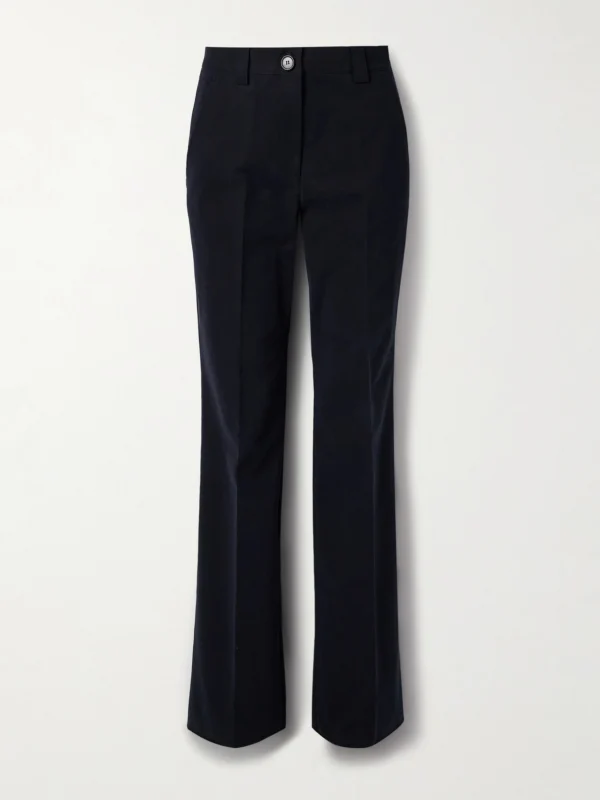 Veronica de Piante Avery Cotton-blend Straight-leg Pants