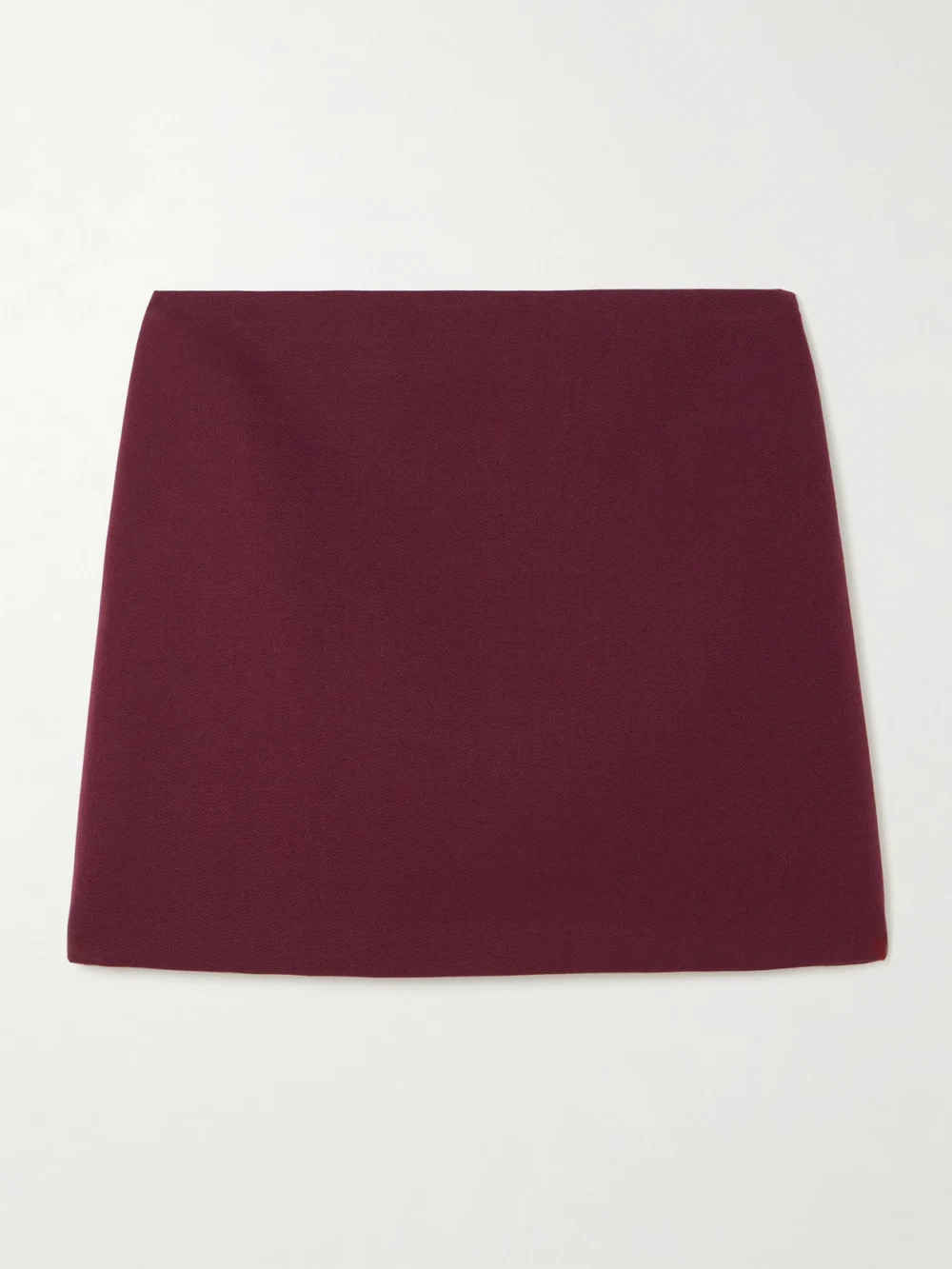 Veronica de Piante Cecily Wool-twill Mini Skirt in burgundy