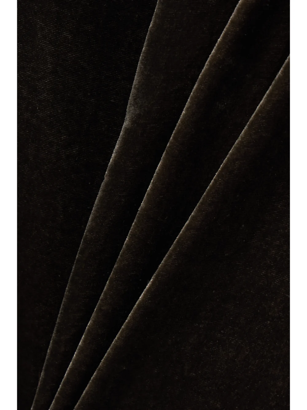 Close-up detail of the Veronica de Piante Lexi Velvet Wide-leg Pants