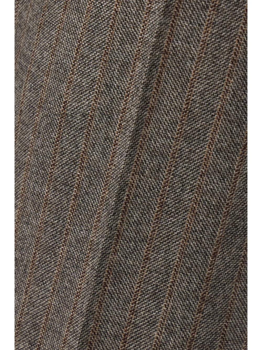 Close-up detail of the Veronica de Piante Riley Herringbone Pinstriped Wool and Cashmere-blend Wide-leg Pants