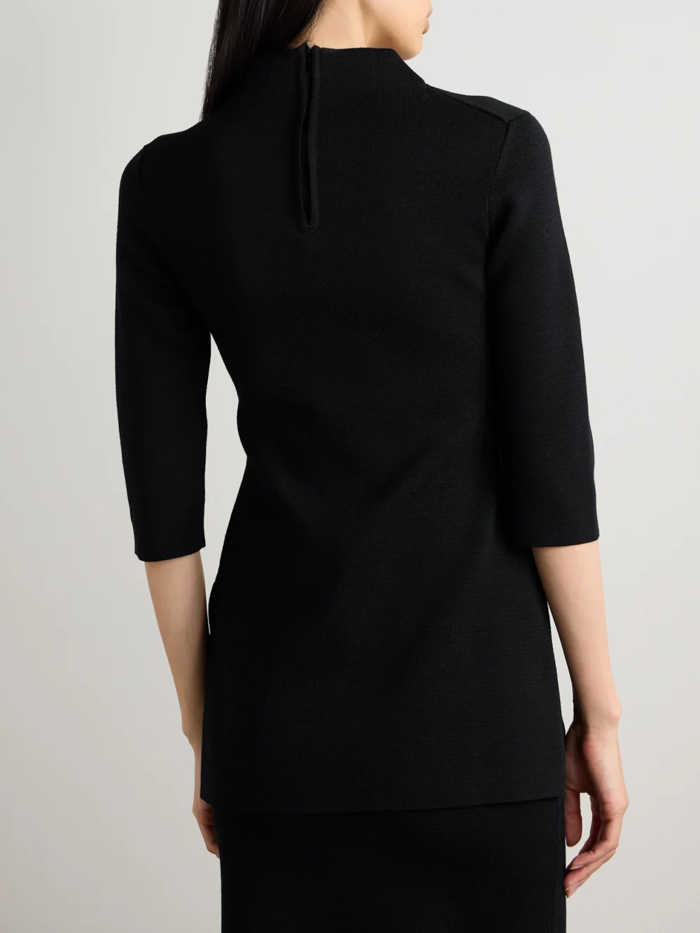 Back view of the Veronica de Piante Zoe Merino Wool Sweater