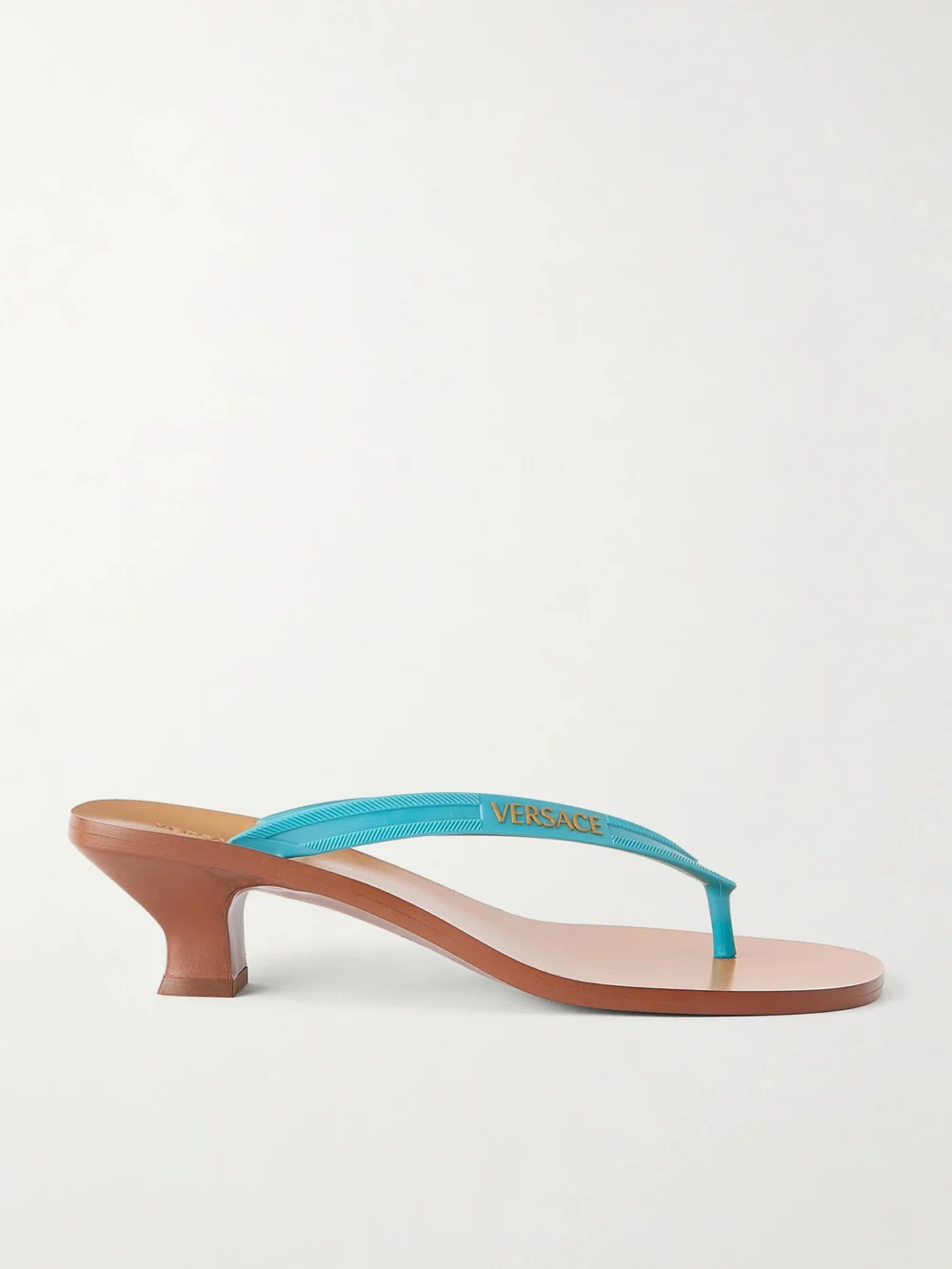 Versace 40 Rubber Thong Sandals in blue