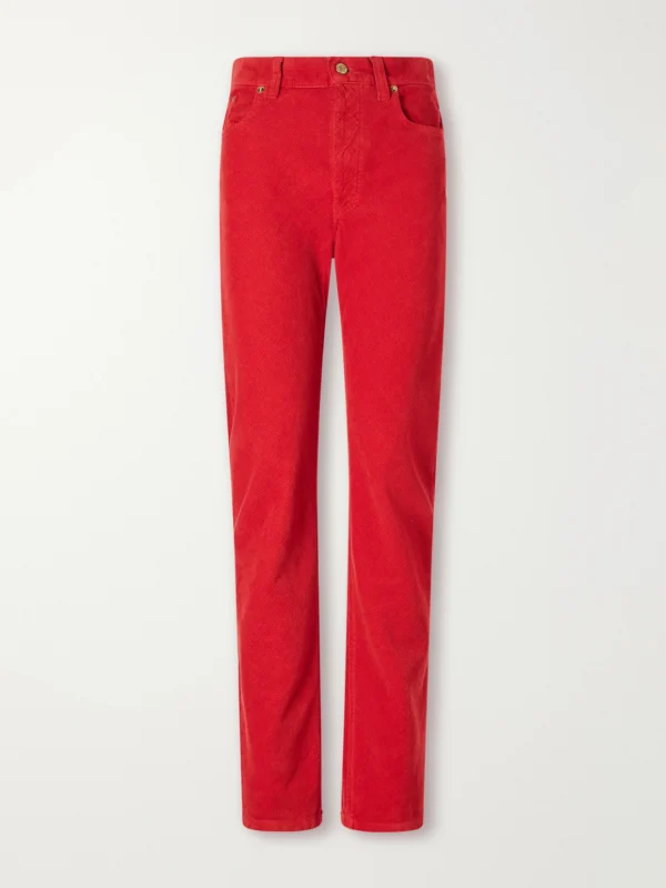 Versace Cotton-corduroy Straight-leg Pants