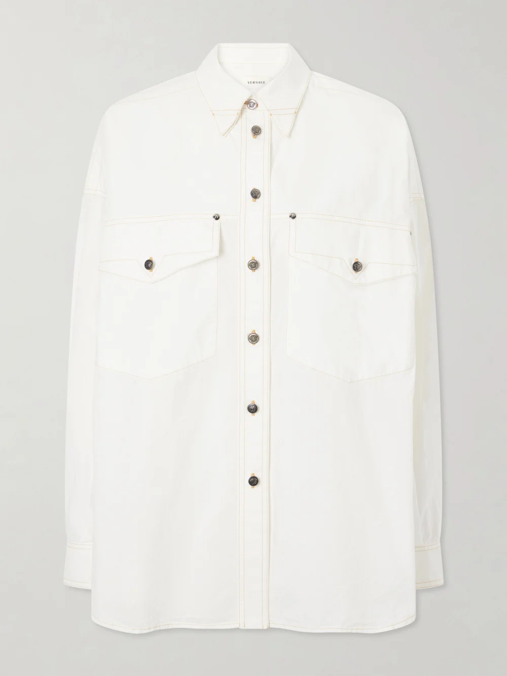 Versace Cotton-poplin Shirt in white