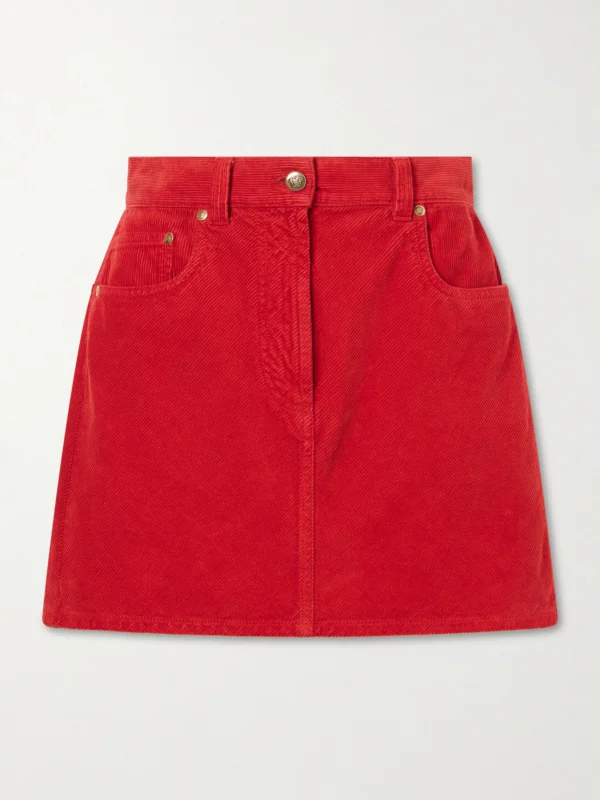 Versace Cotton-velvet Mini Skirt