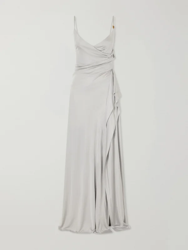 Versace Draped Jersey Gown