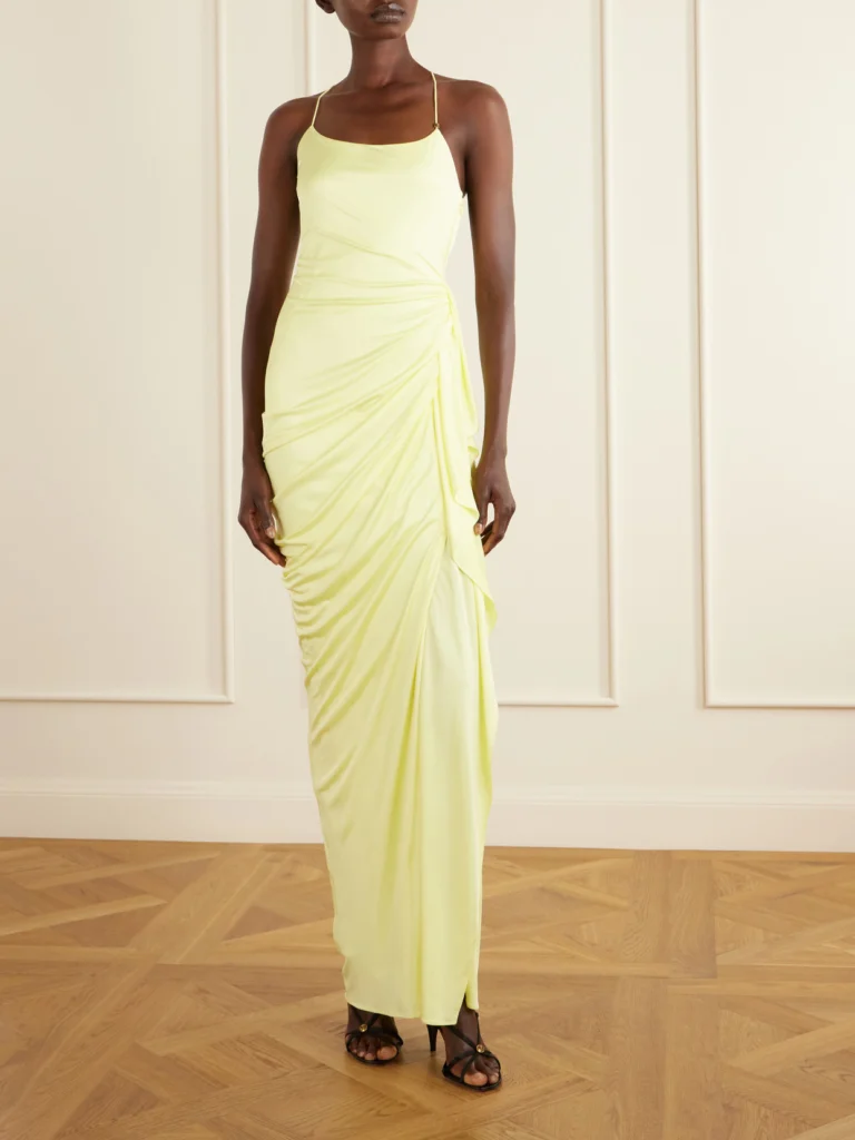 Versace Draped Jersey Gown