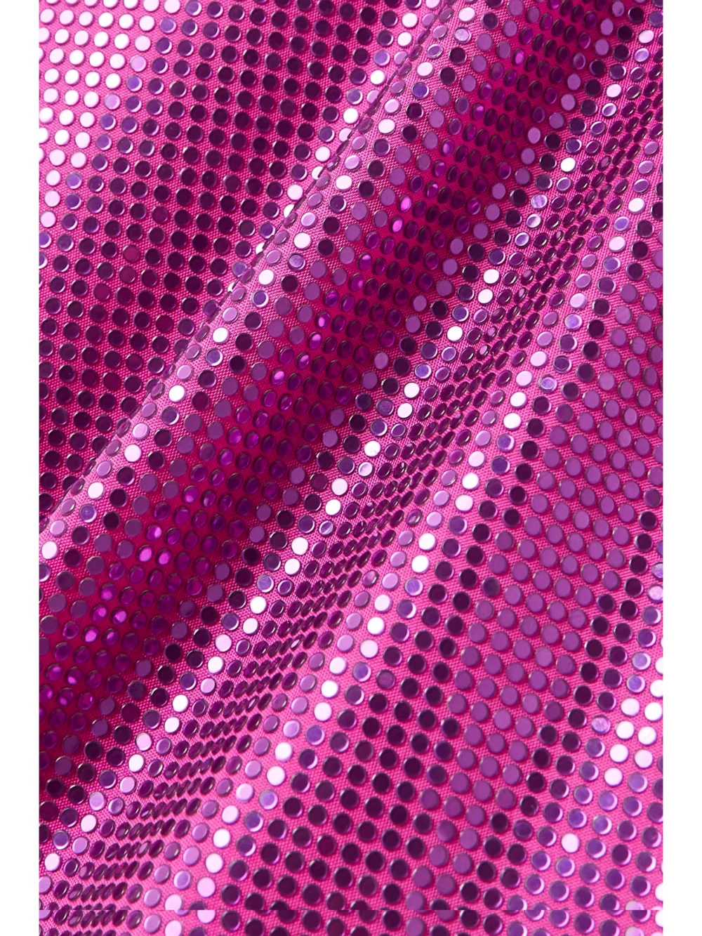 Close-up detail of the Versace Draped Sequined Jersey Mini Dress