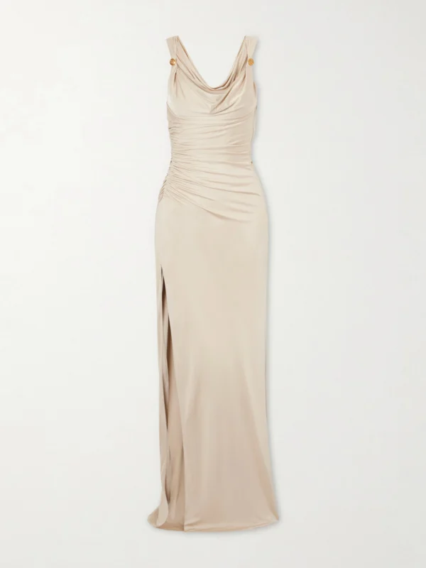 Versace Embellished Jersey Gown