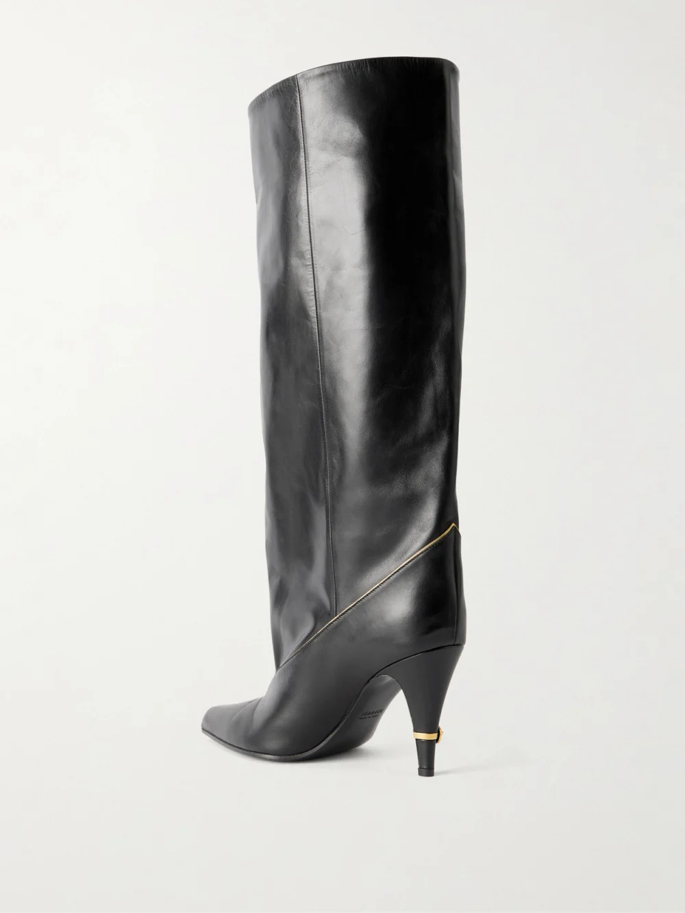Back view of the Versace Gianni 90 Calf Leather Knee Boots