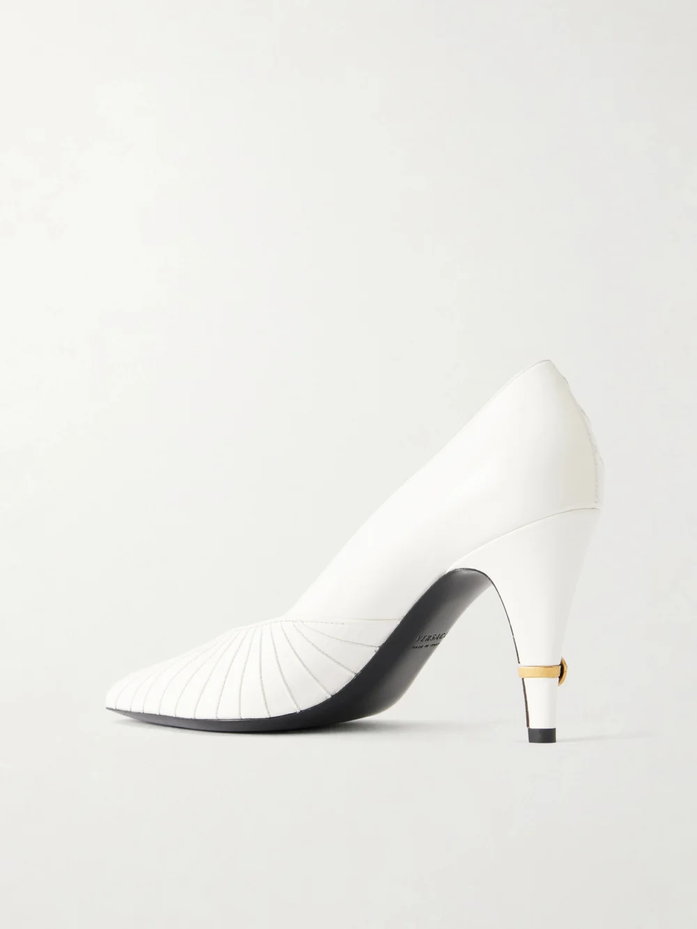 Back view of the Versace Gianni 90 Leather Pump