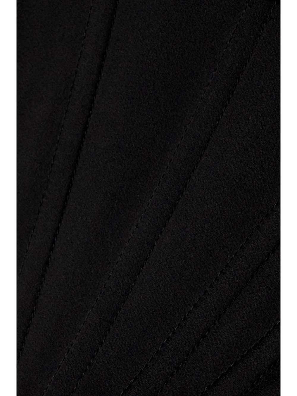 Close-up detail of the Versace Icons Cropped Embellished Satin Bustier Top