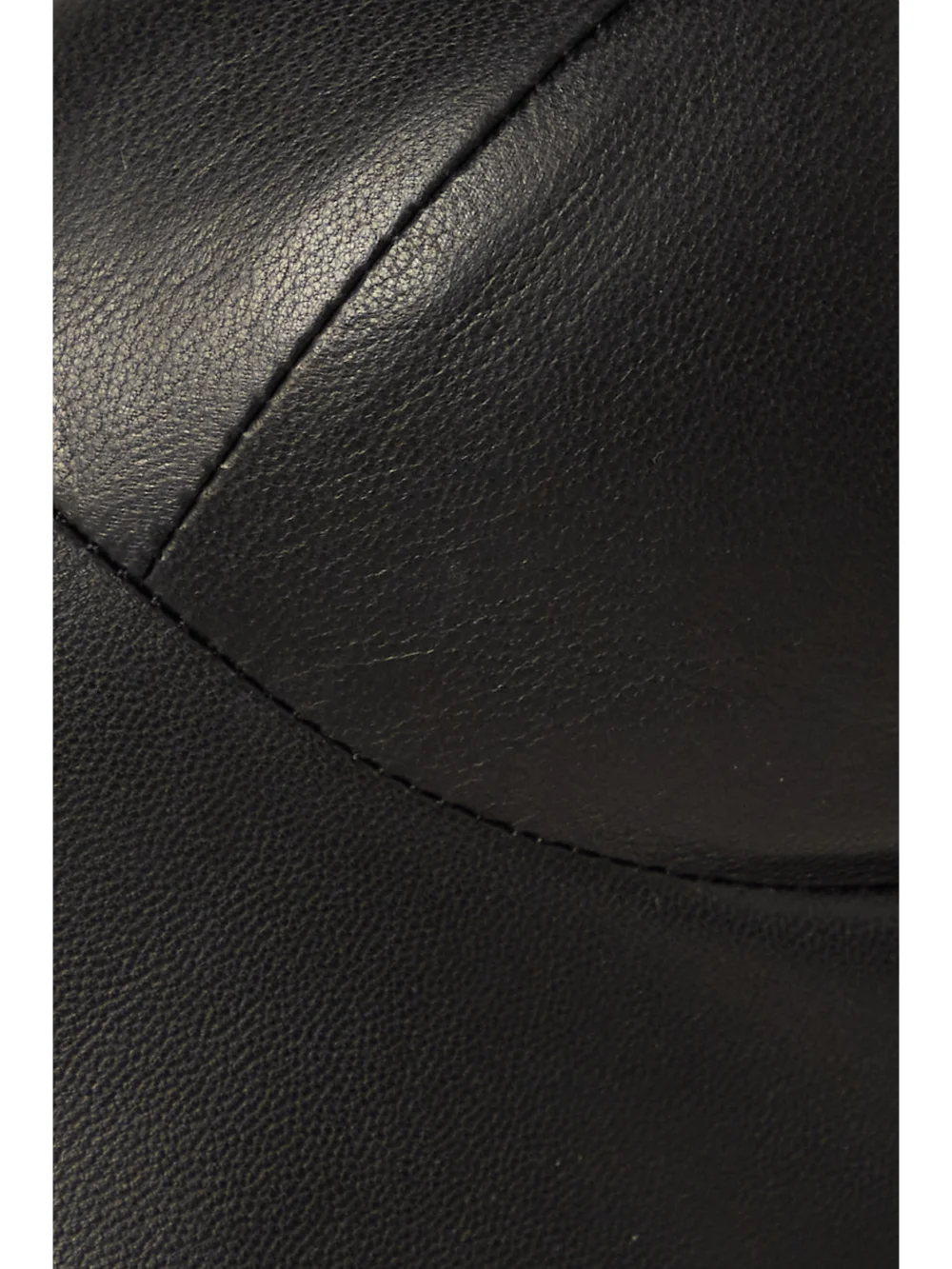 Close-up detail of the Versace Icons Embellished Jersey-panel Leather Bustier Top