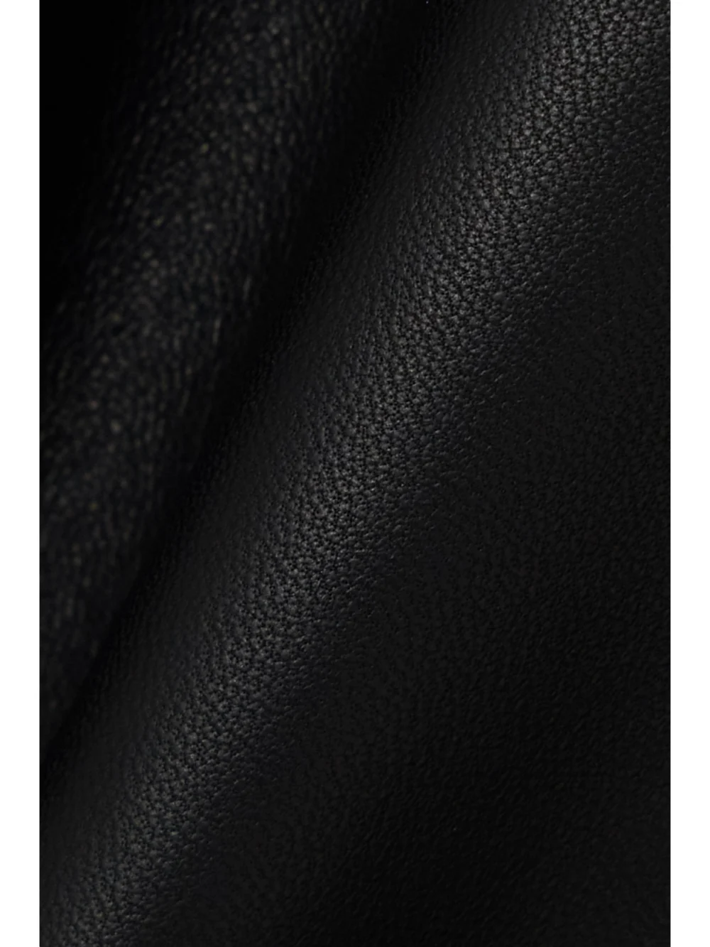 Close-up detail of the Versace Icons Leather Mini Skirt