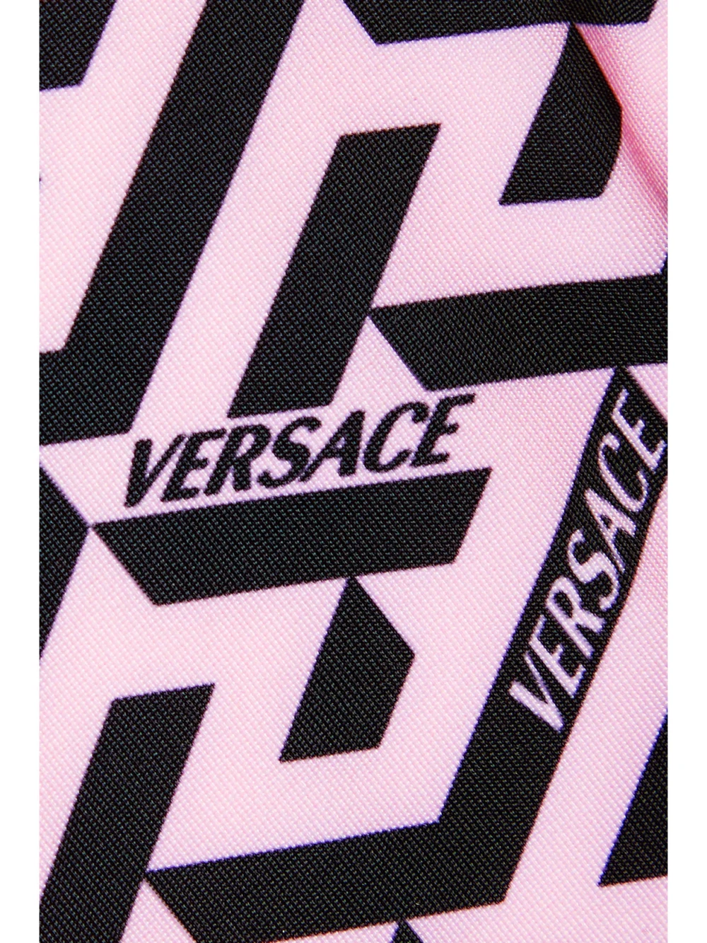 Close-up detail of the Versace La Greca Printed Bikini Briefs