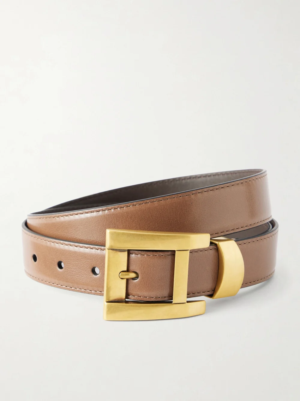 Versace Leather Belt in taupe