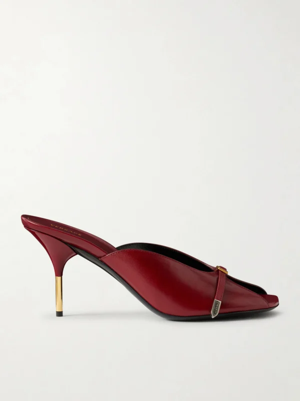 Versace Nyx 80 Leather Mules