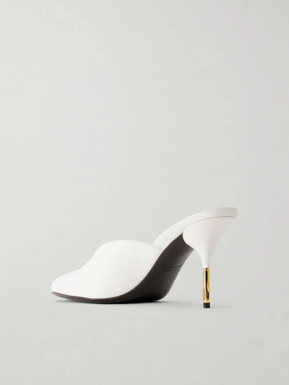 Back view of the Versace Nyx 80 Leather Mules