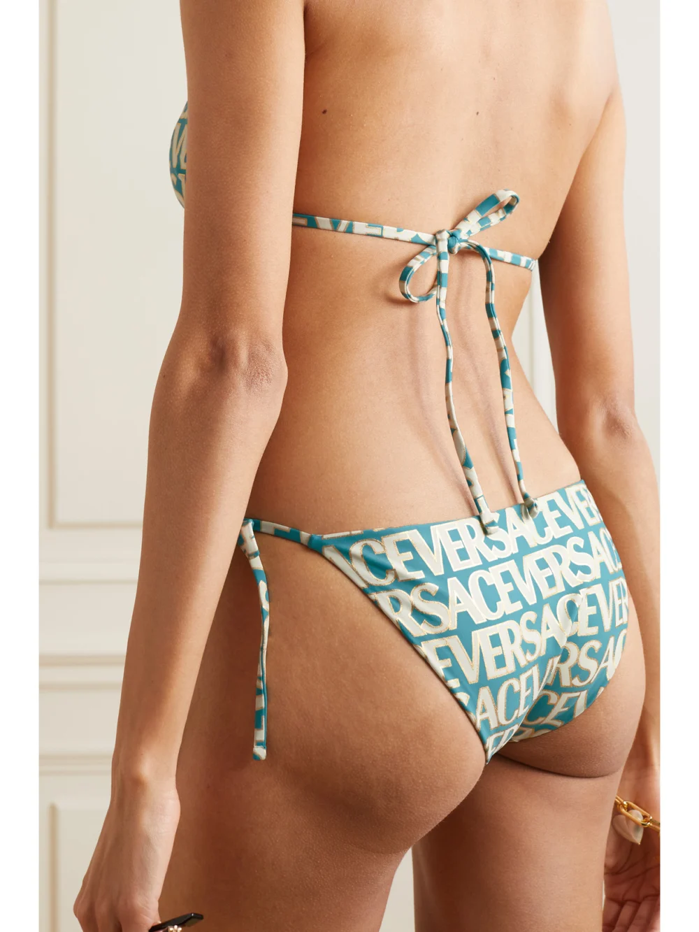 Back view of the Versace Printed Bikini Briefs