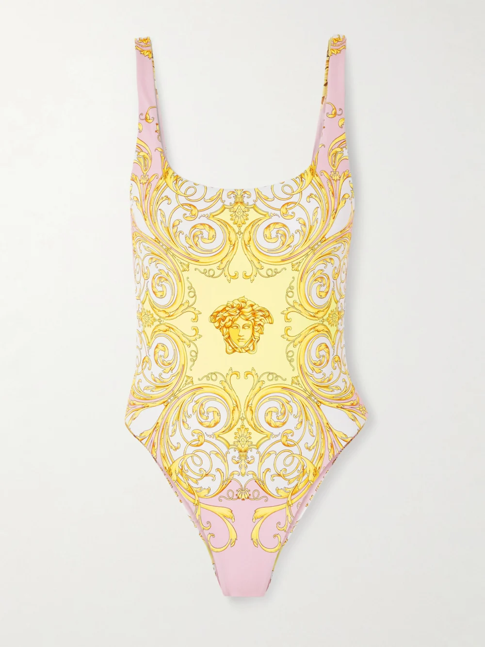 Versace Printed Swimsuit in yellow