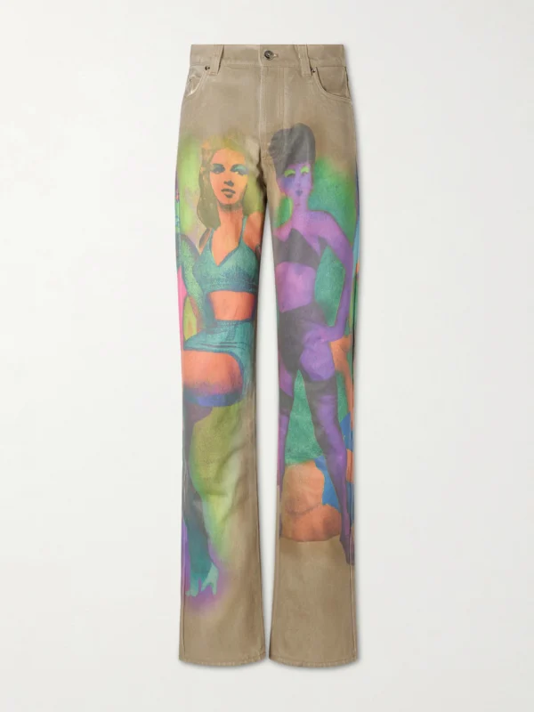 Versace The Femmes Printed Straight-leg Jeans