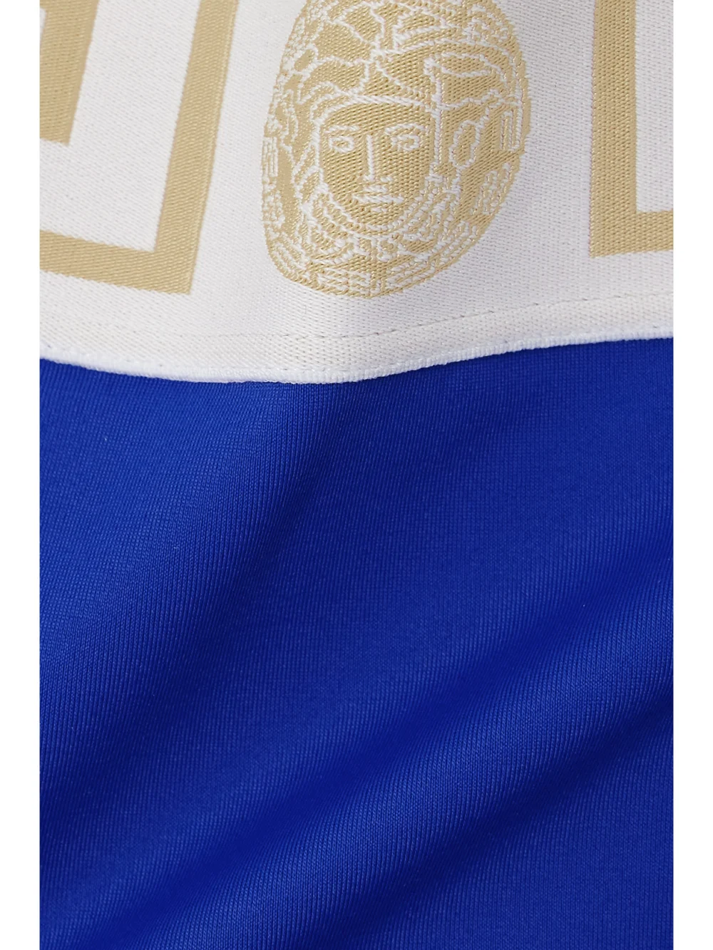 Close-up detail of the Versace Vita Jacquard-trimmed Bikini Briefs