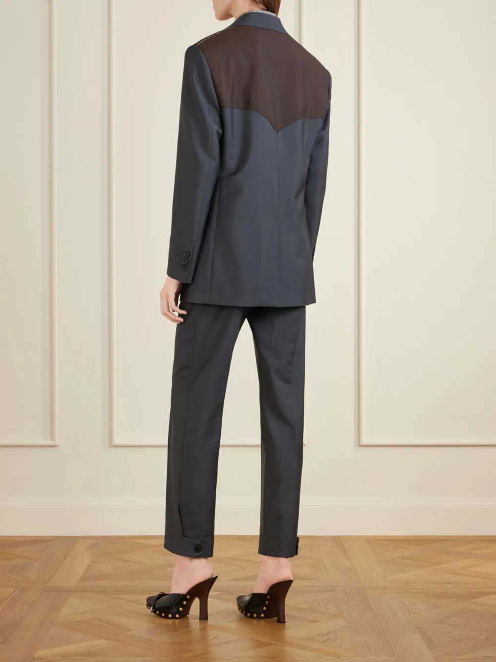 Back view of the Versace Wool and Mohair-blend Blazer