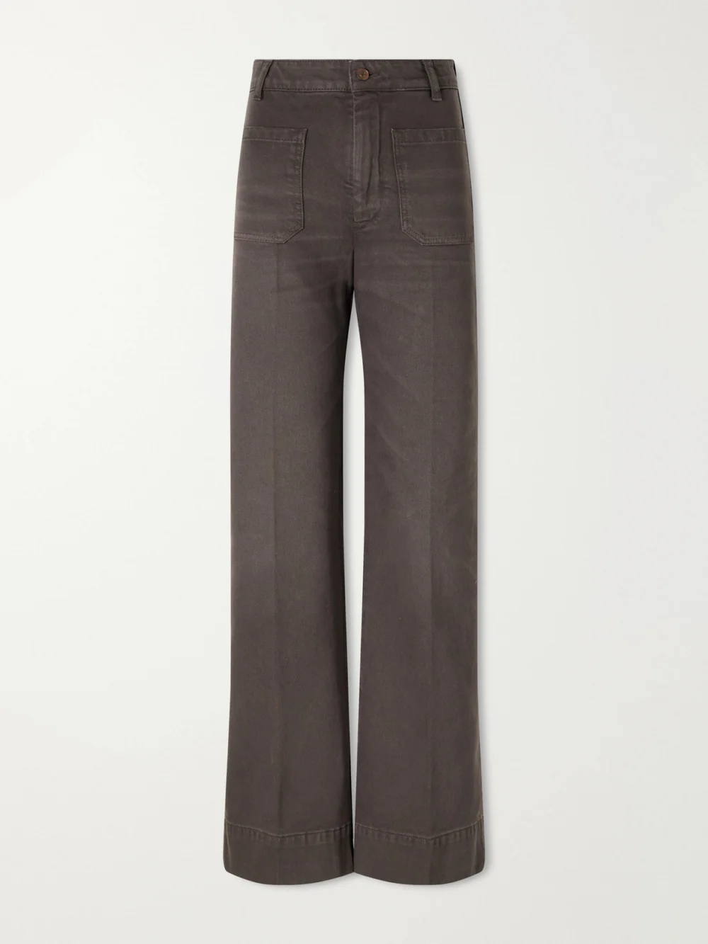 Victoria Beckham Alina High-rise Flared Jeans in dark gray