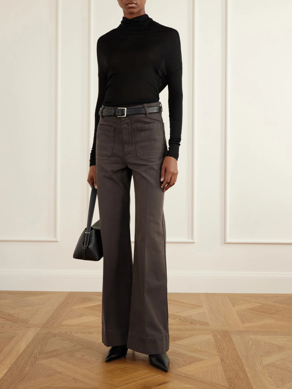 Victoria Beckham Alina High-rise Flared Jeans, worn by a model