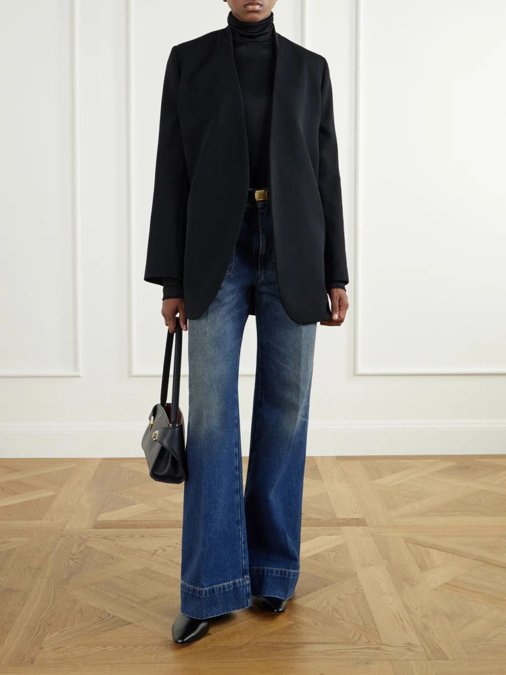 Victoria Beckham Alina High-rise Flared Jeans, worn by a model