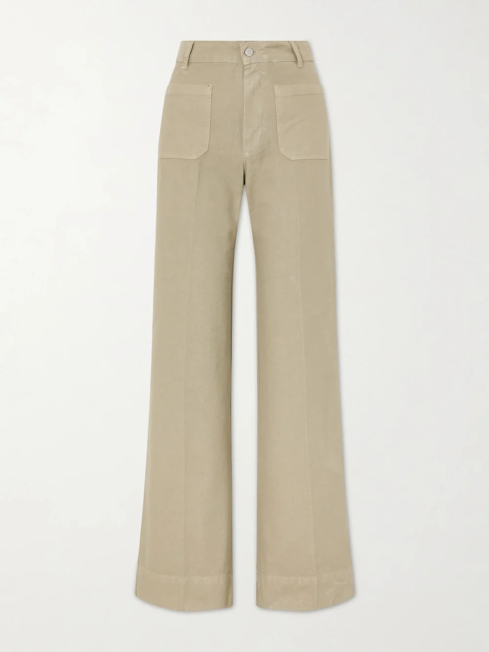 Victoria Beckham Alina High-rise Straight-leg Jeans in stone