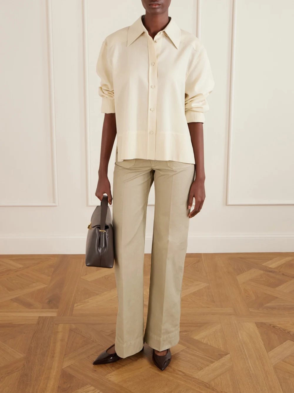 Victoria Beckham Alina High-rise Straight-leg Jeans, worn by a model