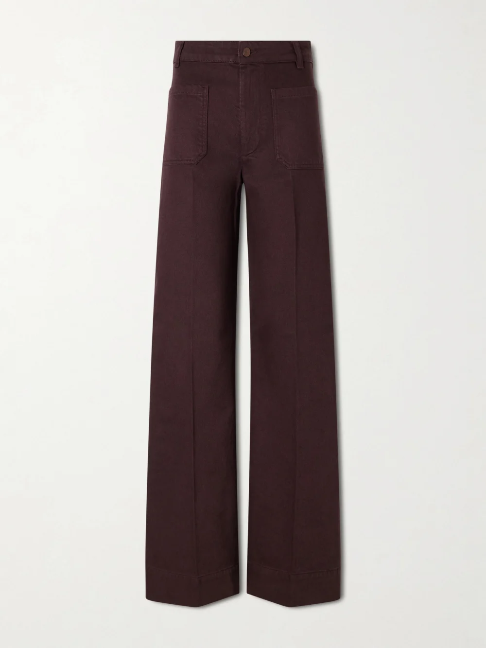 Victoria Beckham Alina High-rise Wide-leg Jeans in burgundy