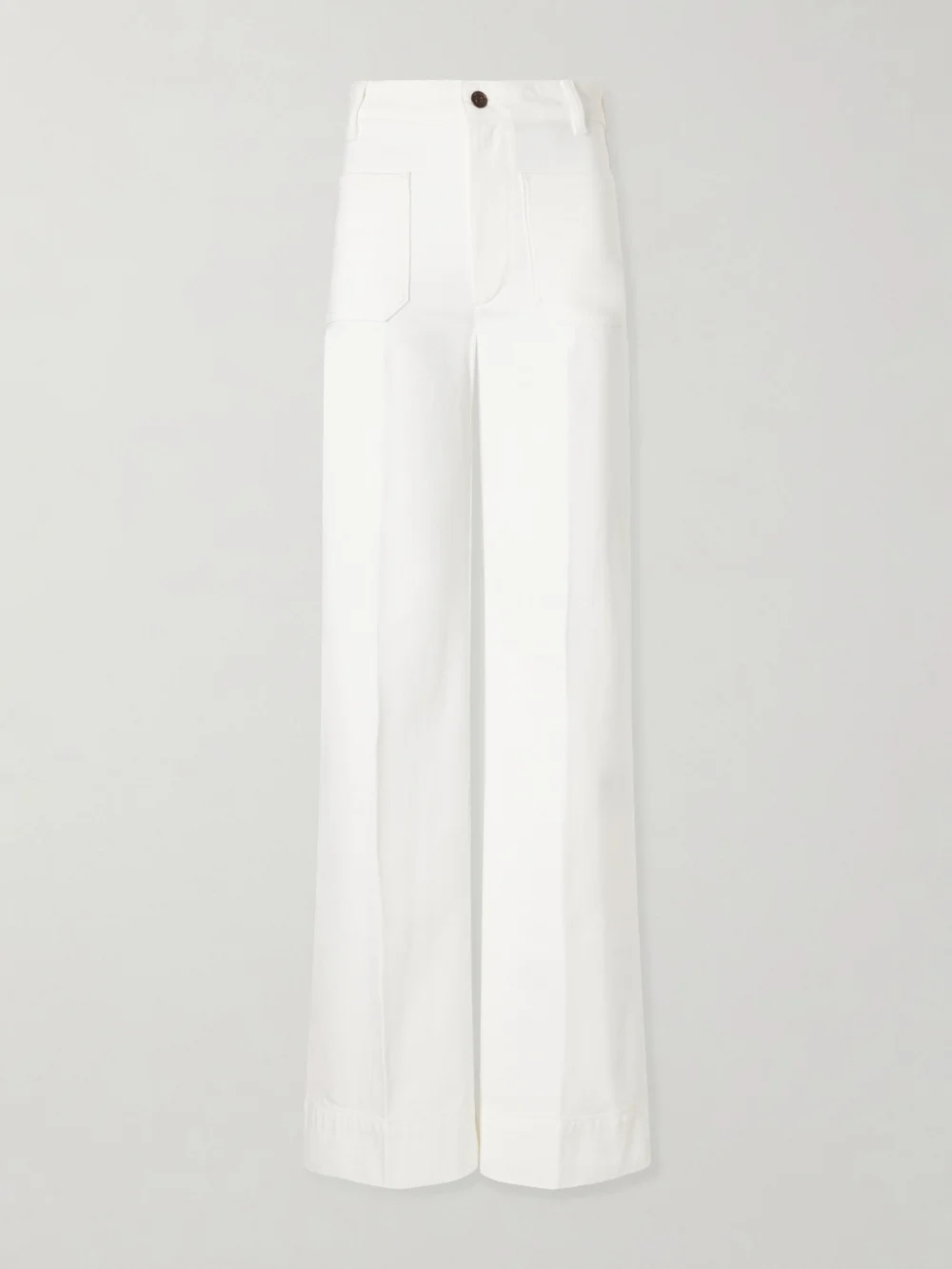 Victoria Beckham Alina High-rise Wide-leg Jeans in white