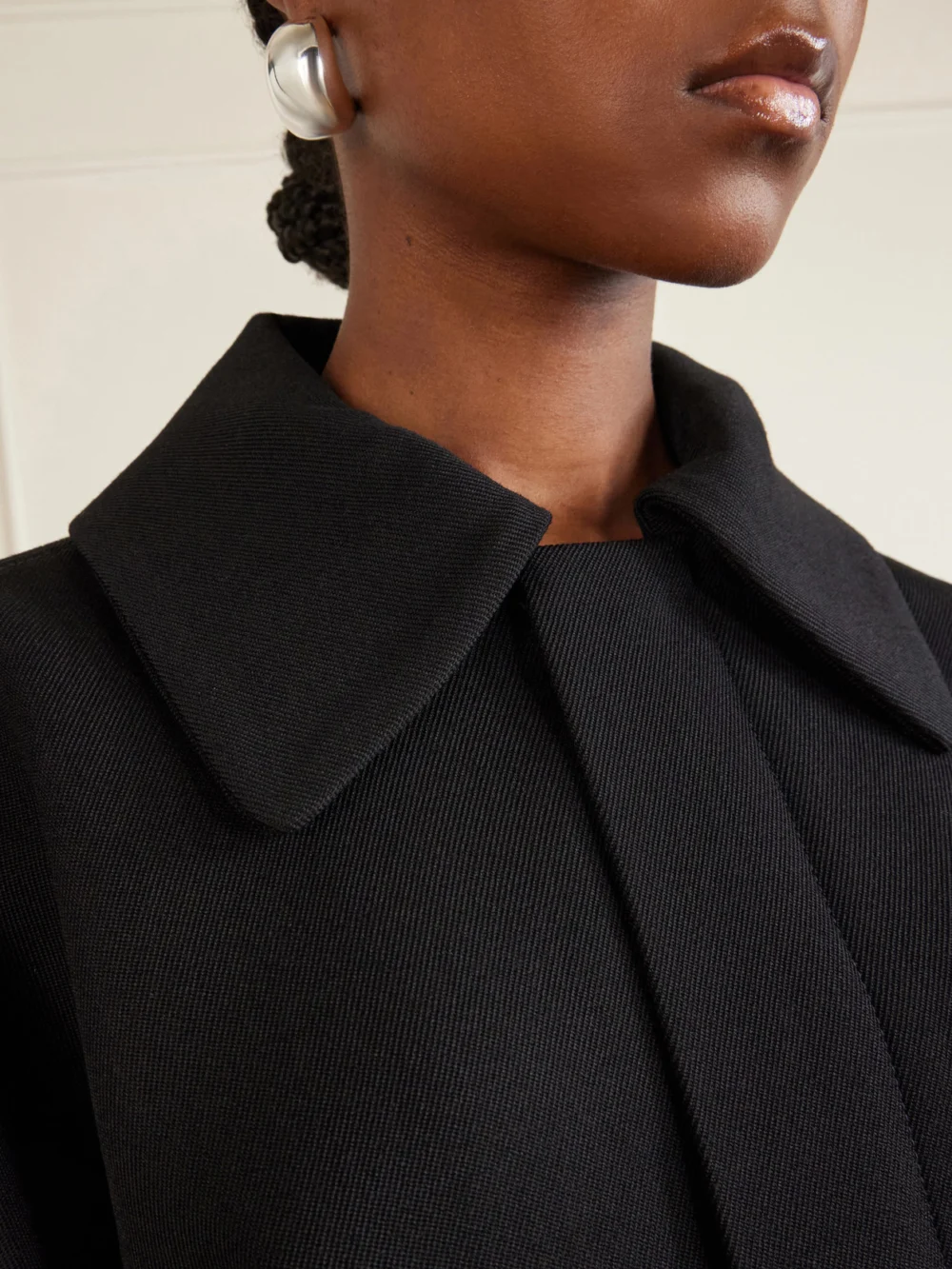 Close-up detail of the Victoria Beckham Arden Wool Jacket