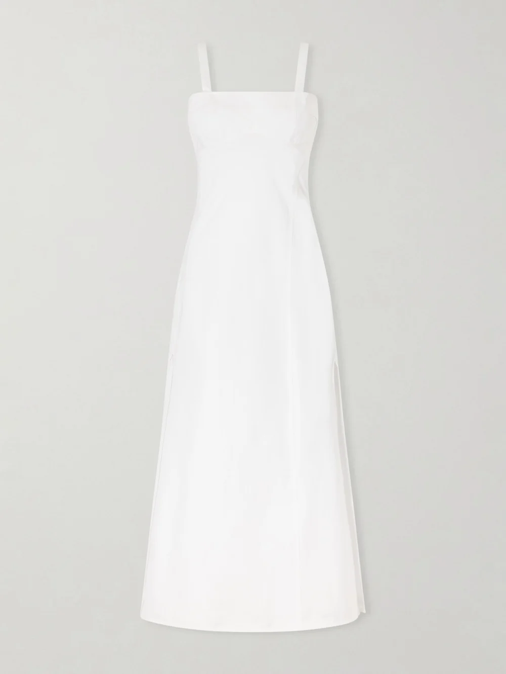 Victoria Beckham Cami Paneled Organic Cotton-blend Midi Dress in white